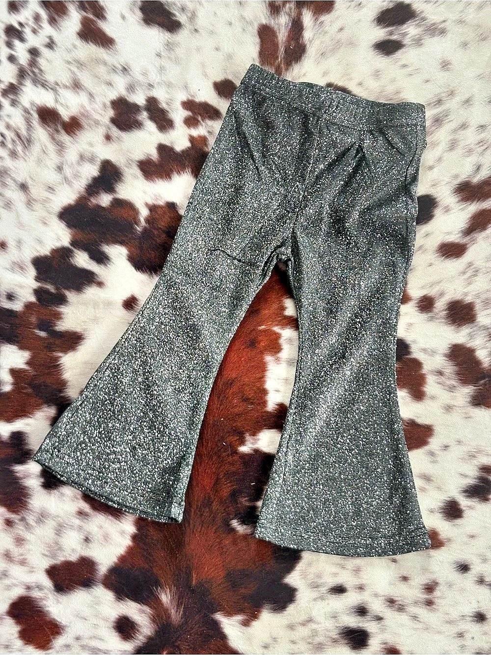 Charcoal Glitter Flare Pants Like New